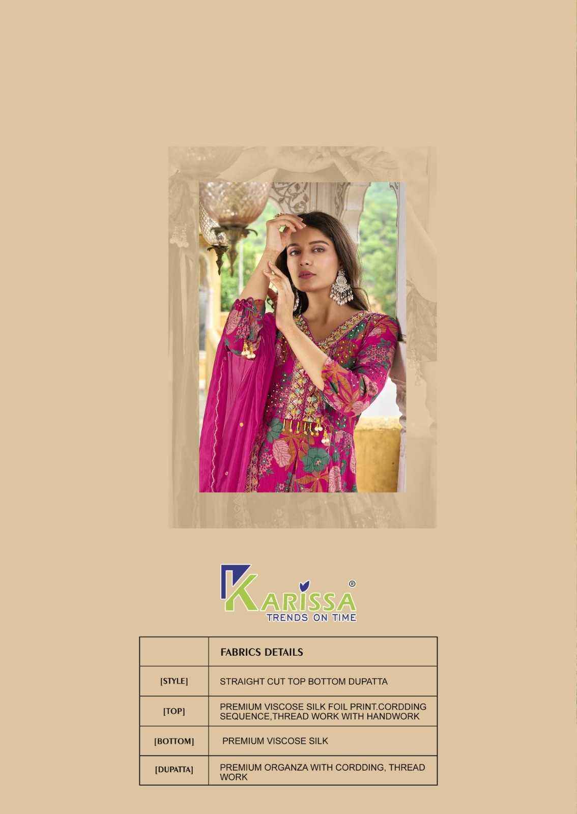 Karissa Suhana Viscose Readymade Suit (4 pcs Catalogue)