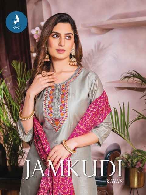 Kaya Jamkudi Chanderi Silk Readymade Suit (8 pcs Catalogue)