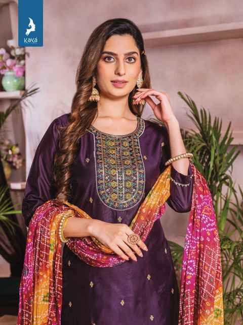 Kaya Jamkudi Chanderi Silk Readymade Suit (8 pcs Catalogue)