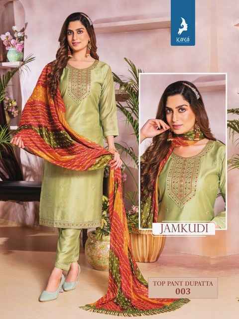 Kaya Jamkudi Chanderi Silk Readymade Suit (8 pcs Catalogue)