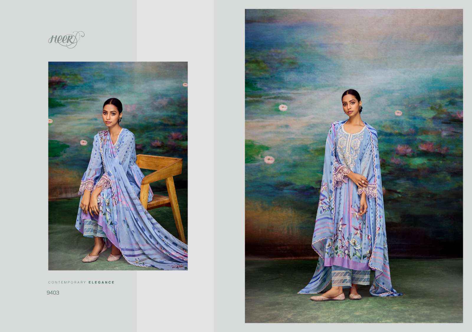 Kimora Heer Shakino Muslin Dress Material 6 pcs Catalogue