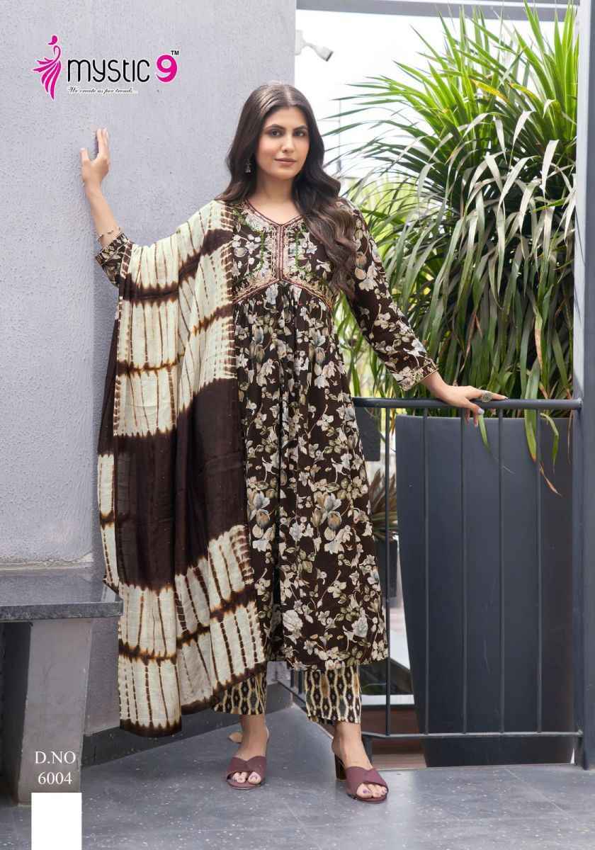 Mystic 9 Pooja Vol-6 Rayon Readymade Suit Wholesale Online Mumbai