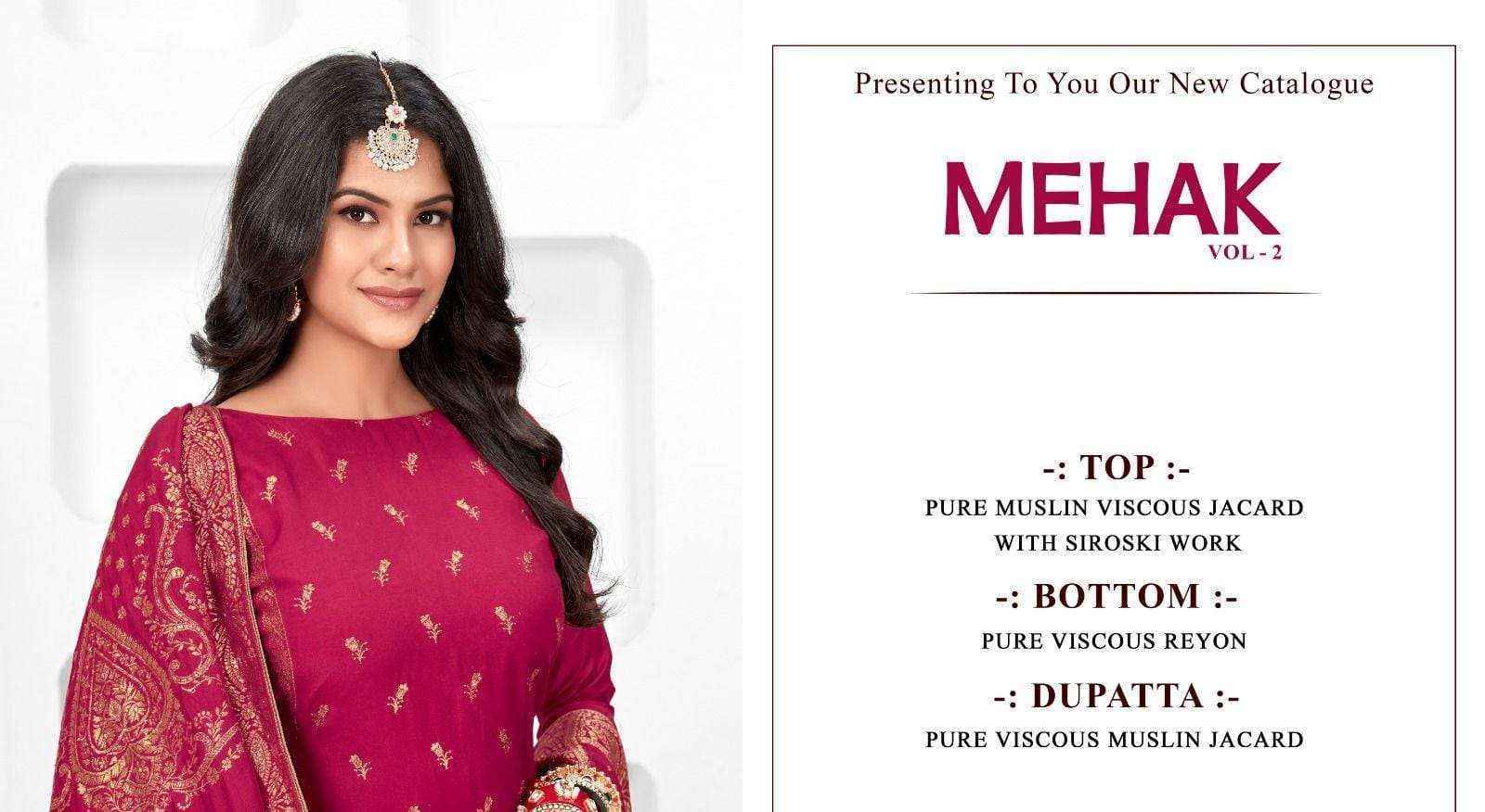 Naari Mehak Vol-2 Muslin Jacquard Dress Material (4 pcs Catalogue)