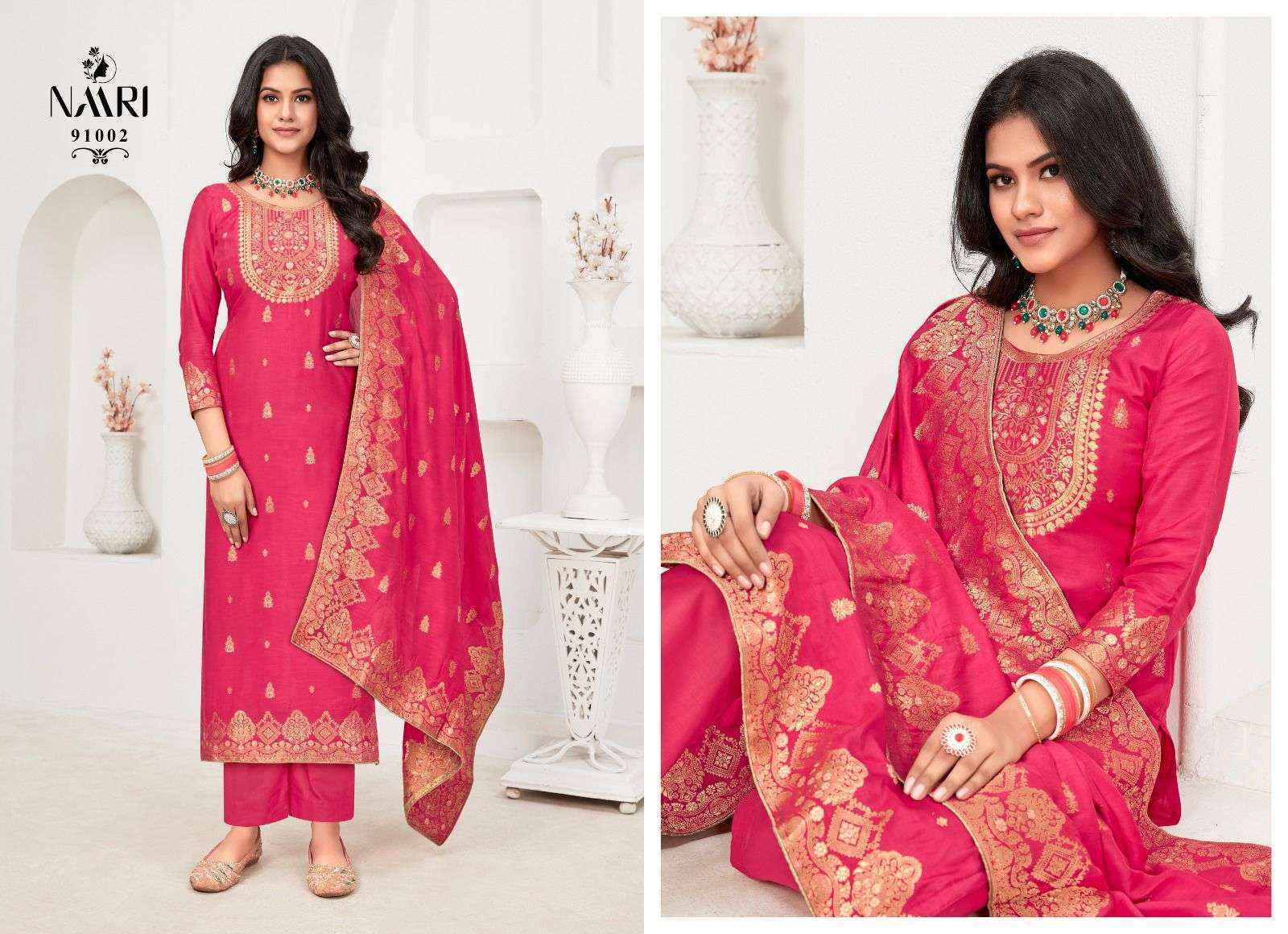 Naari Musk Vol-2 Muslin Jacquard Dress Material (4 pcs Catalogue)