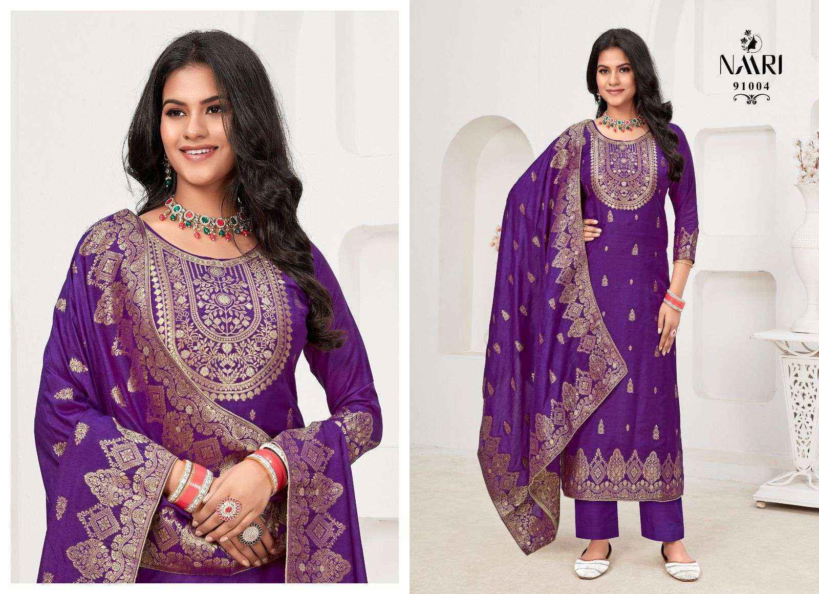 Naari Musk Vol-2 Muslin Jacquard Dress Material (4 pcs Catalogue)