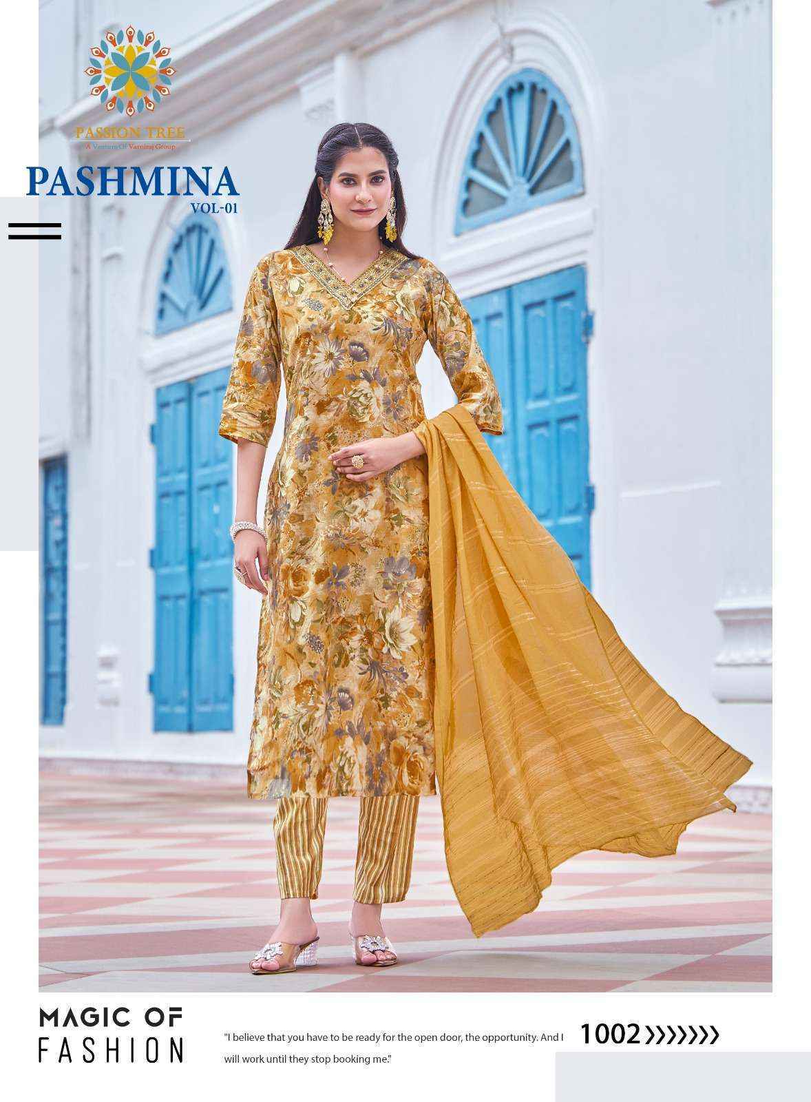 Passion Tree Pashmina Vol-1 Modal Readymade Suit (8 pcs Catalogue)