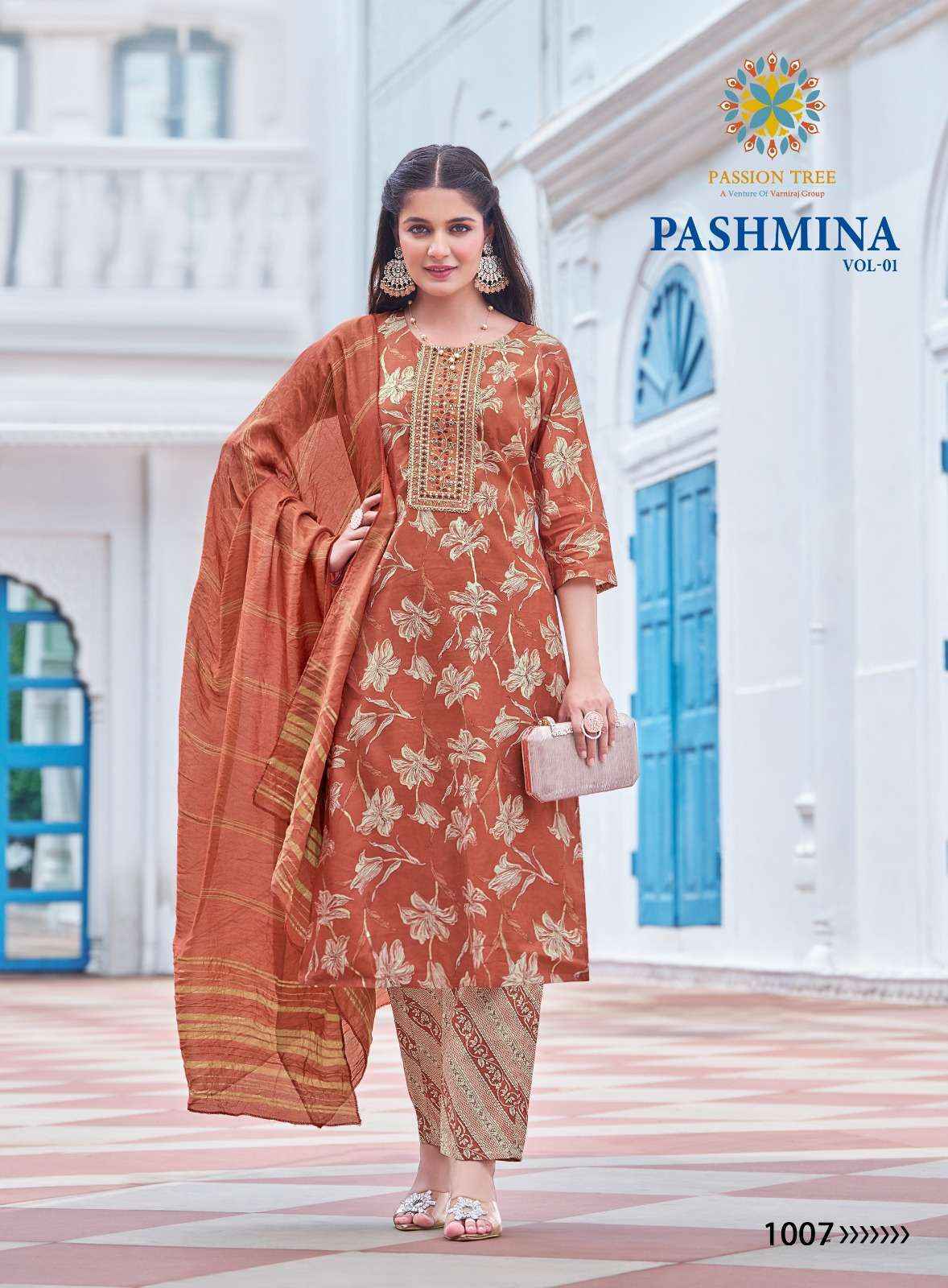 Passion Tree Pashmina Vol-1 Modal Readymade Suit (8 pcs Catalogue)