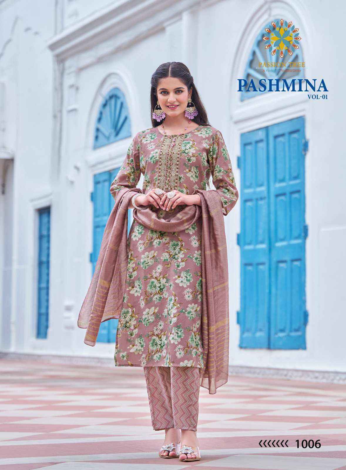 Passion Tree Pashmina Vol-1 Modal Readymade Suit (8 pcs Catalogue)
