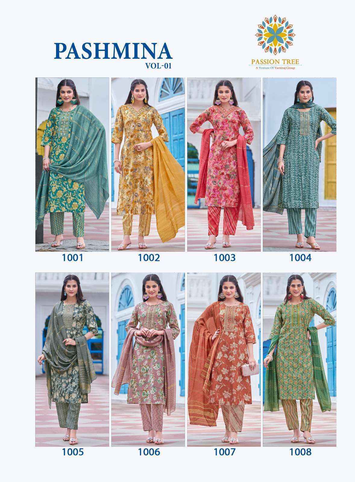 Passion Tree Pashmina Vol-1 Modal Readymade Suit (8 pcs Catalogue)