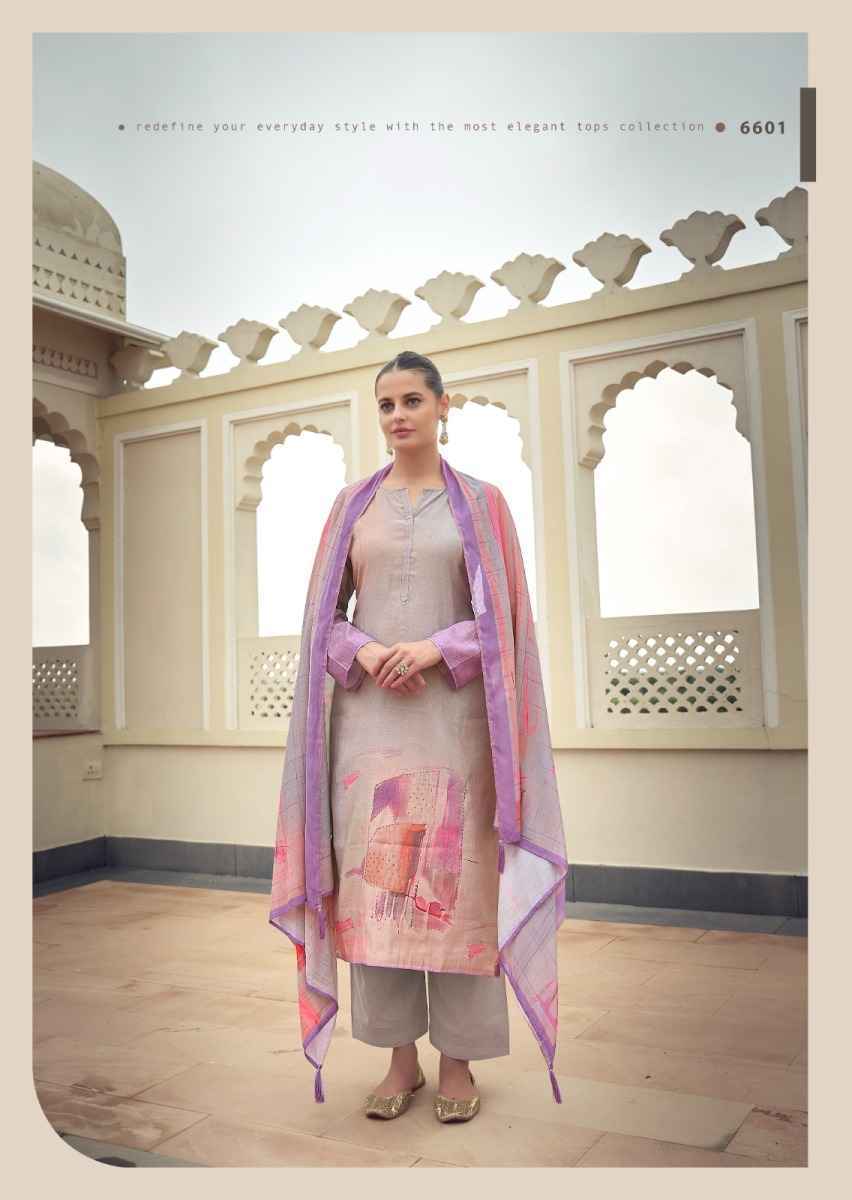 PRM Trendz Eknoor Musline Silk Dress Material (6 pcs Catalogue)