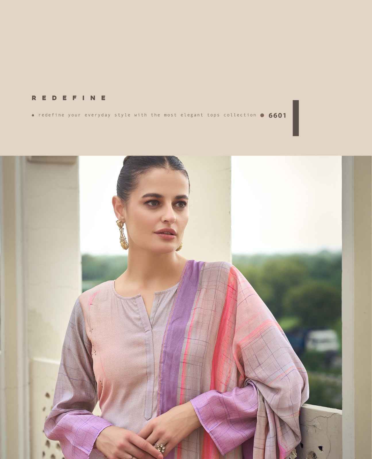 PRM Trendz Eknoor Musline Silk Dress Material (6 pcs Catalogue)