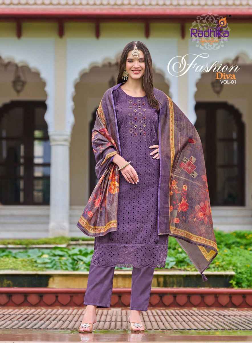 Radhika Lifestyle Fashion Diva Vol-1 Chanderi Silk Readymade Suit (6 pcs Catalogue)