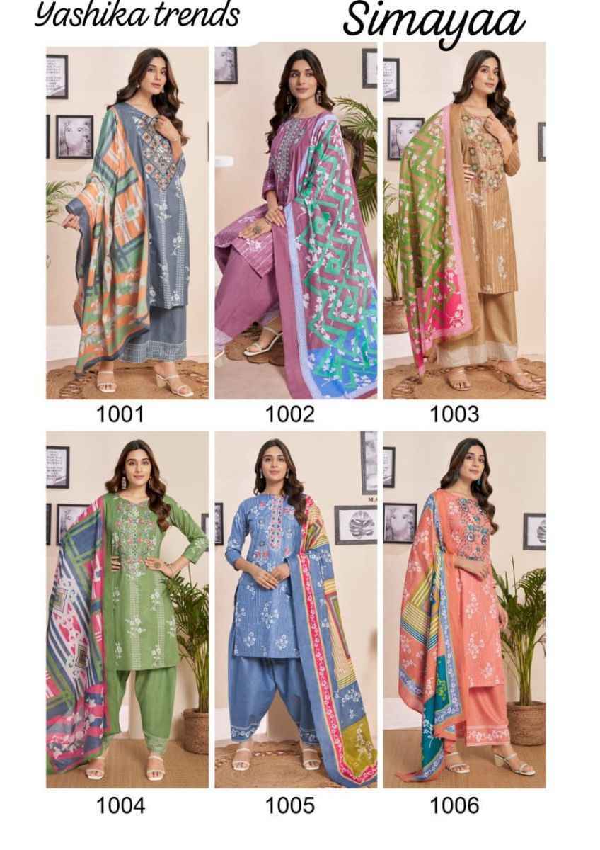 Yashika Trends Simayaa Cotton Dress Material (6 pcs Catalogue)