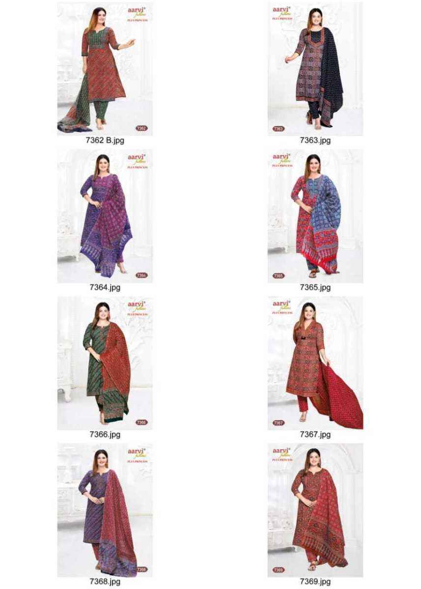 Aarvi Fashion Plus Princess Vol-2 Cotton Readymade Dress (8 pcs Catalogue)