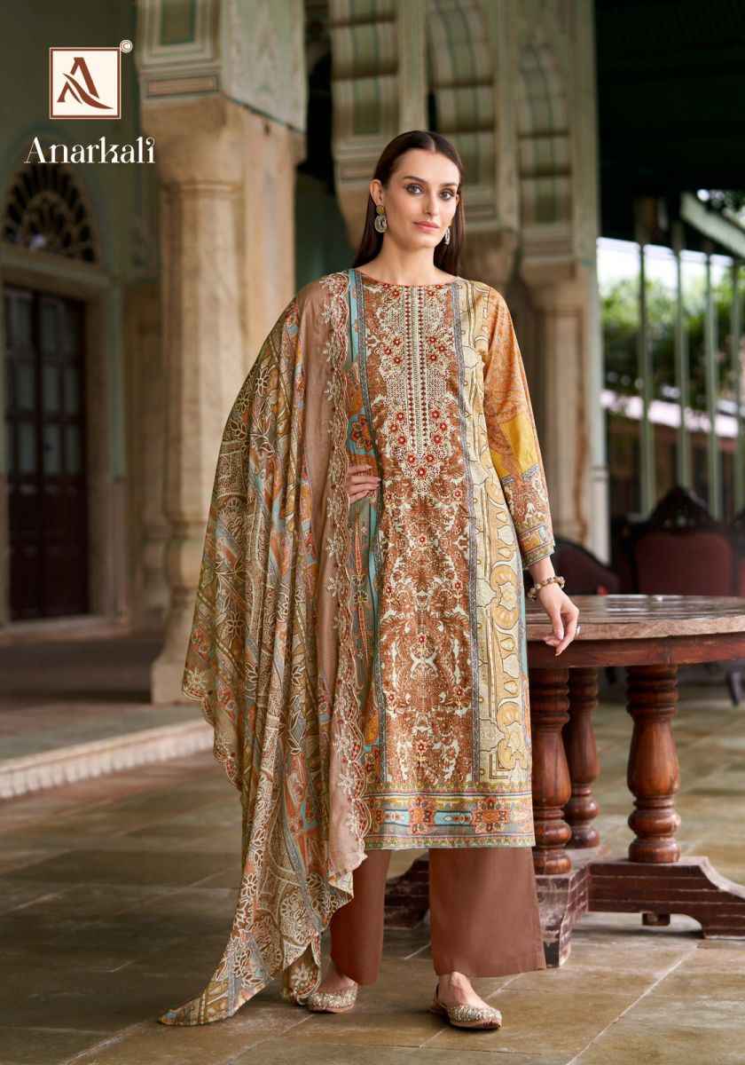 Cotton anarkali dress material store