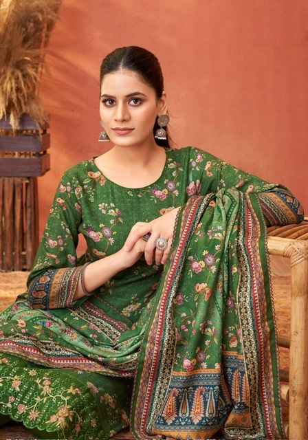 Alok Suit Prisha Woolen Printed Dress Material (6 pcs Catalogue)
