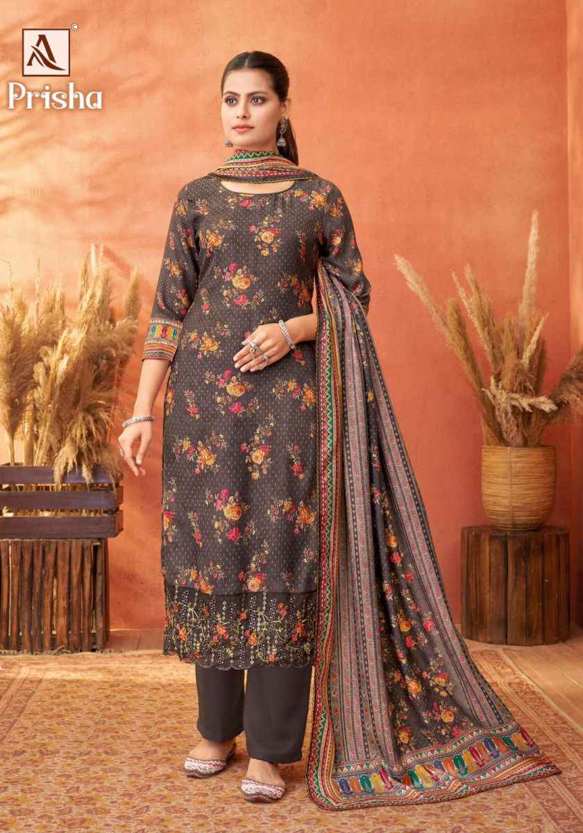 Alok Suit Prisha Woolen Printed Dress Material (6 pcs Catalogue)
