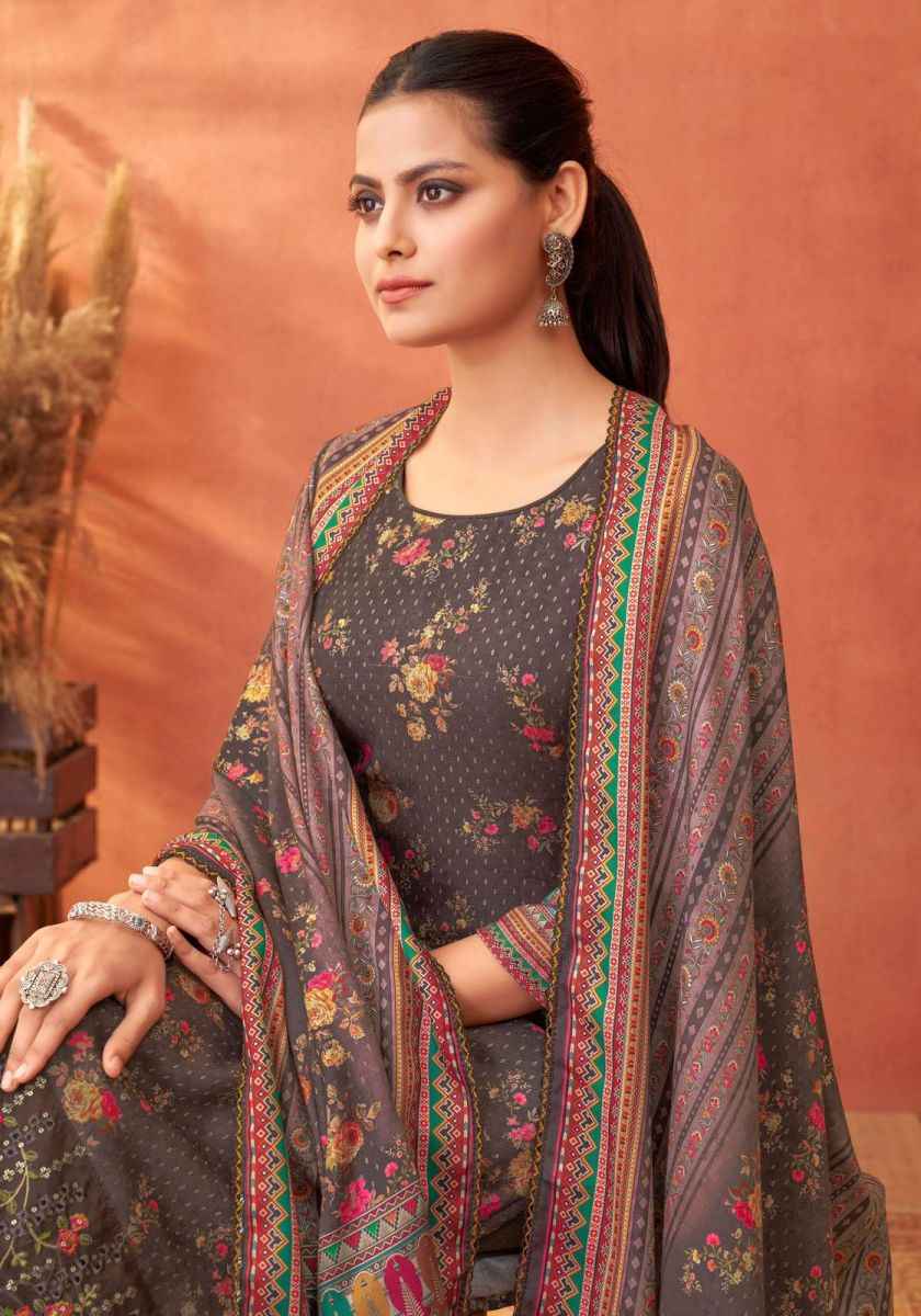 Alok Suit Prisha Woolen Printed Dress Material (6 pcs Catalogue)