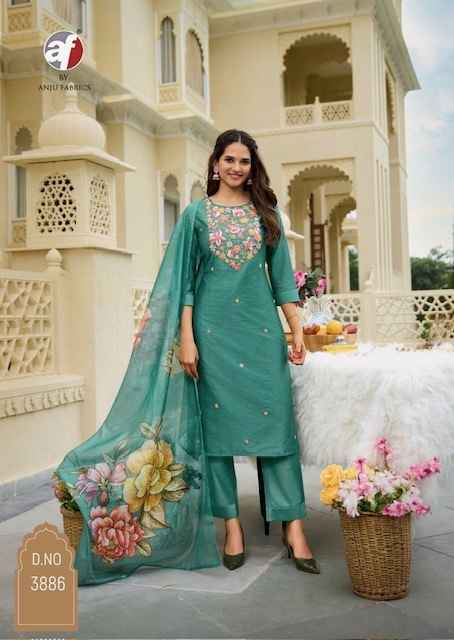 Anju Fabrics Desi Dhaga Viscose Readymade Suit (6 pcs Catalogue)