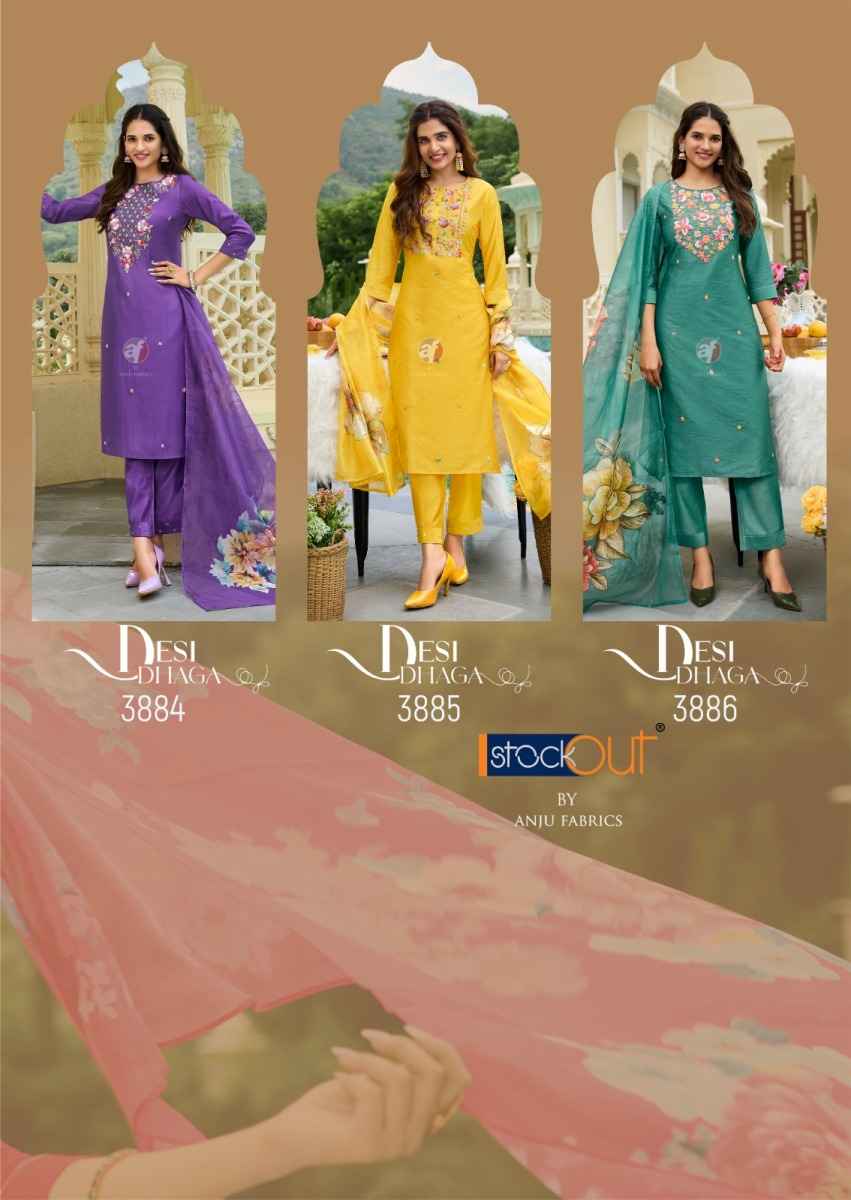 Anju Fabrics Desi Dhaga Viscose Readymade Suit (6 pcs Catalogue)