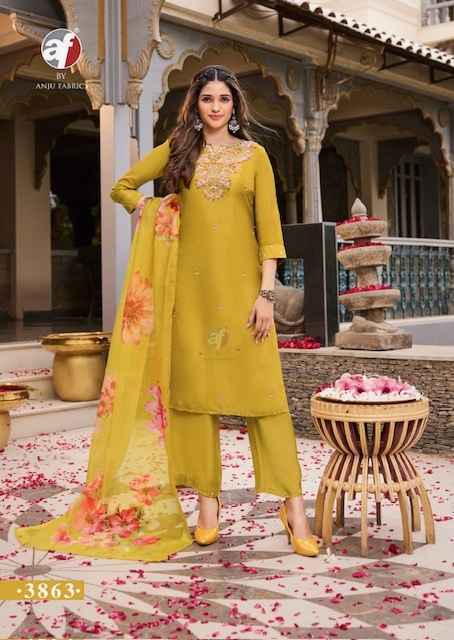 Anju Fabrics Ghunghat Vol-11 Silk Readymade Dress (6 pcs Catalogue)