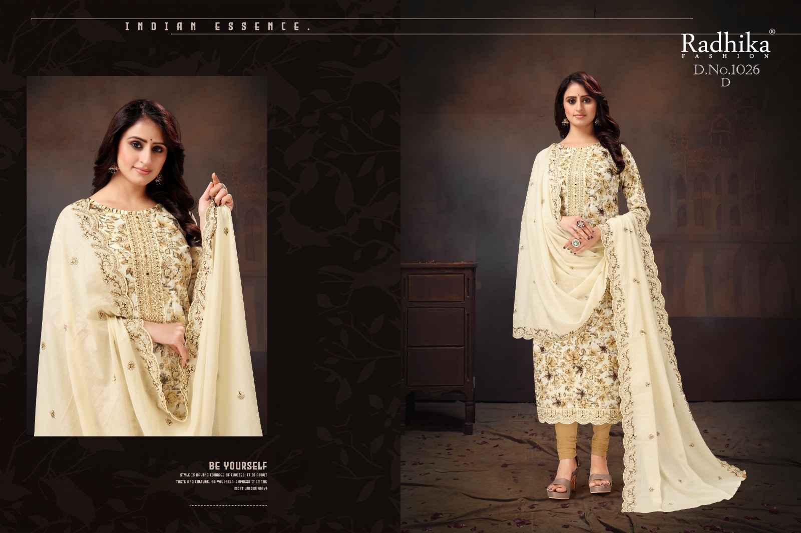 Azara Ruhani Cotton Dress Material 4 pcs Catalogue