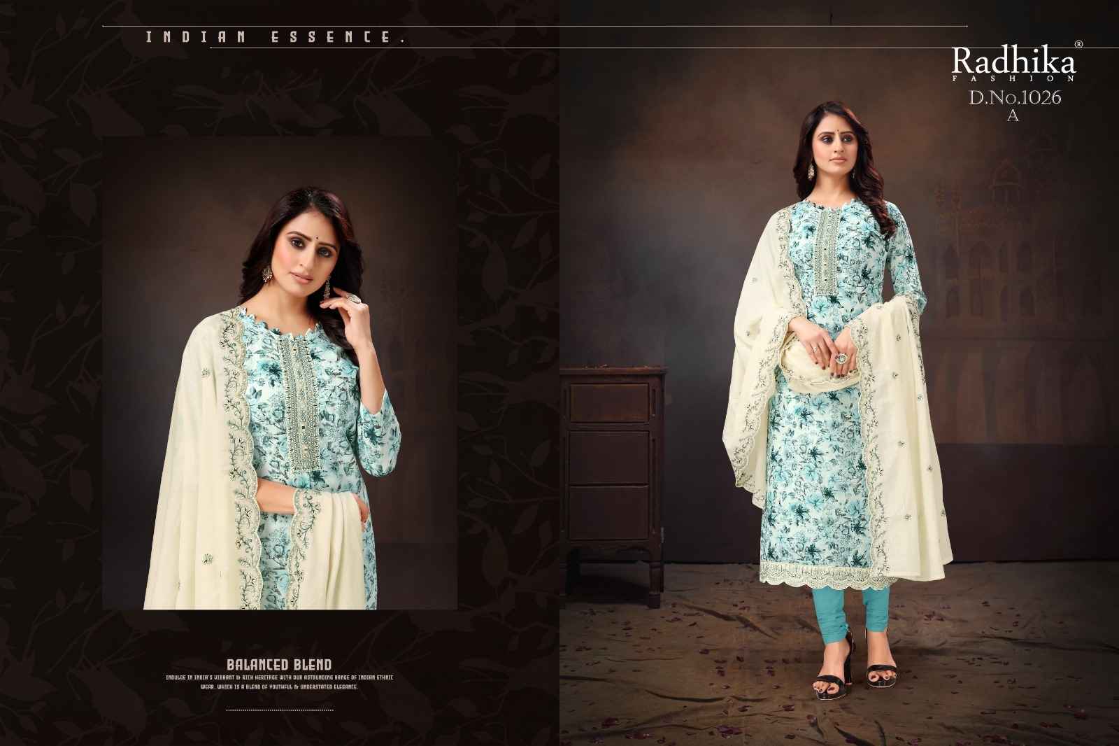 Azara Ruhani Cotton Dress Material 4 pcs Catalogue