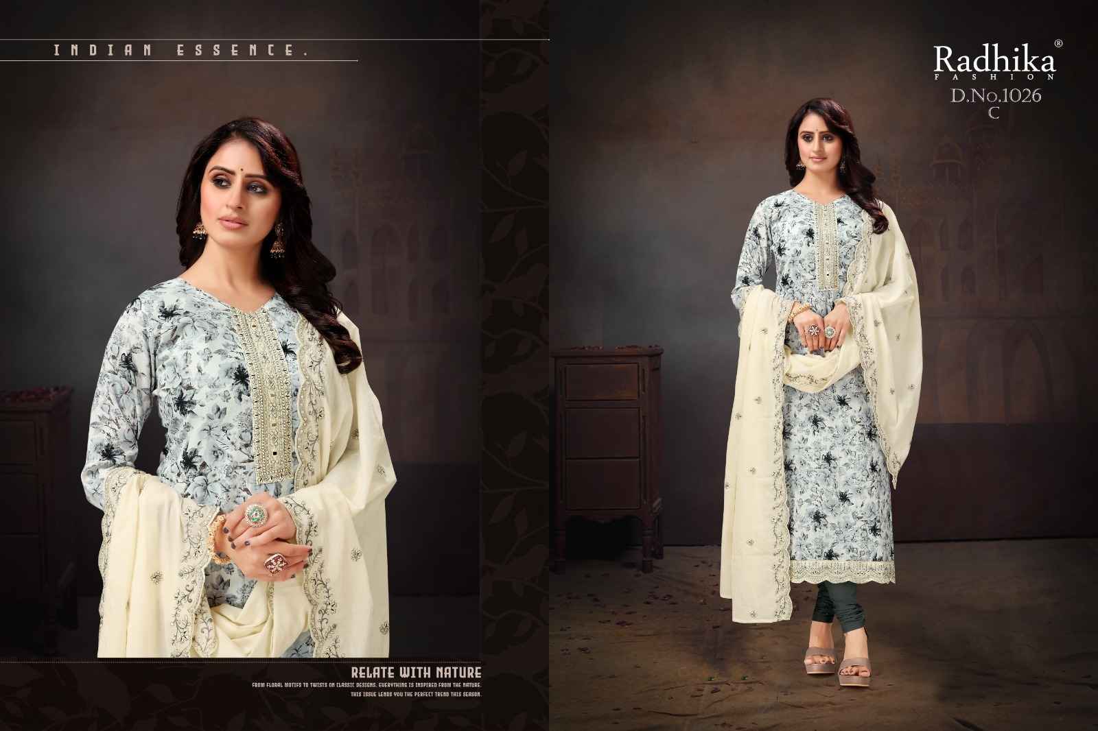 Azara Ruhani Cotton Dress Material 4 pcs Catalogue