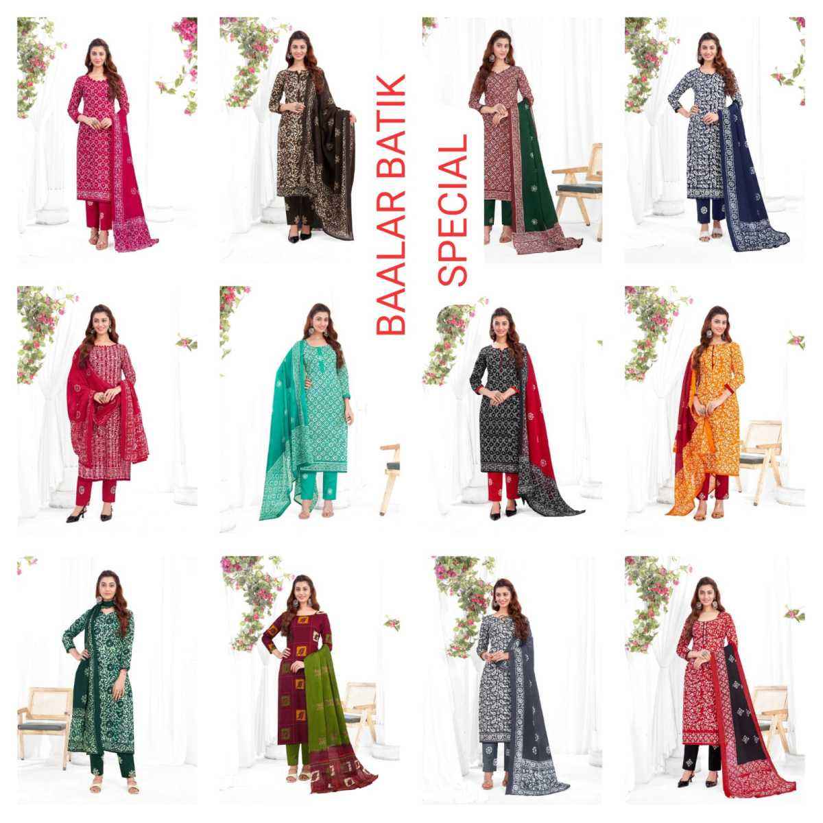 Baalar Batik Special Vol-3 Cotton Readymade Suit (12 pcs Catalogue)