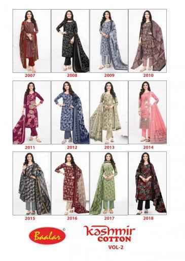Baalar Kashmir Cotton Vol-2 Cotton Dress Material (12 pcs Catalogue)