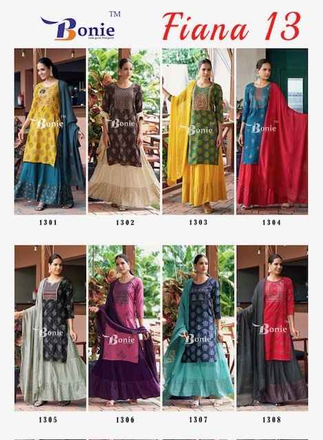 Bonie Fiana Vol-13 Rayon Readymade Suit (8 pcs Catalogue)