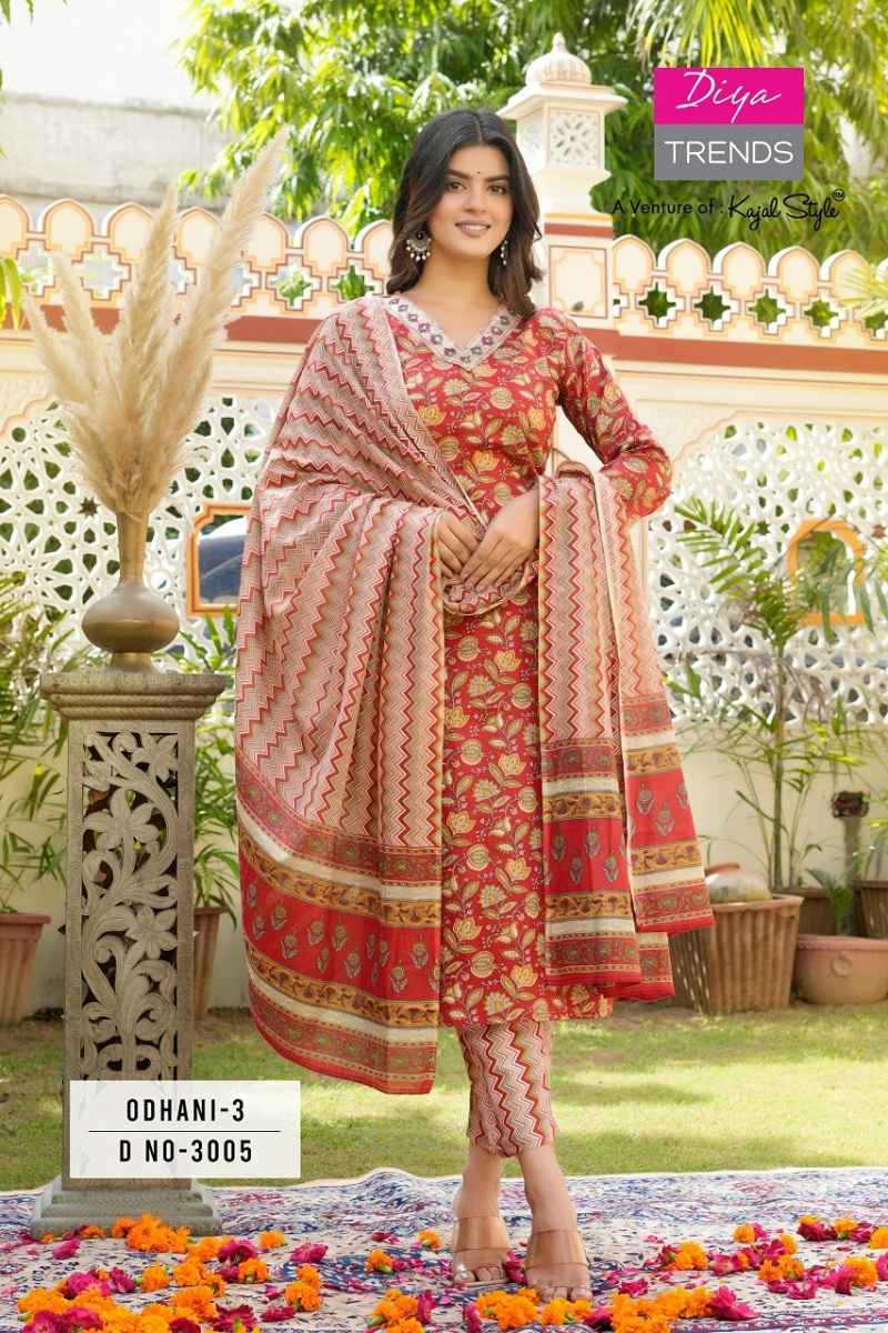 Diya Trends Odhani Vol-3 Cotton Printed Readymade Suit (10 pcs Catalogue)