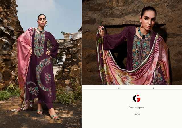Gull Jee Afsana Viscose Velevt Dress Material (6 pcs Catalogue)