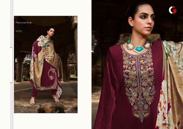 Gull Jee Afsana Viscose Velevt Dress Material (6 pcs Catalogue)