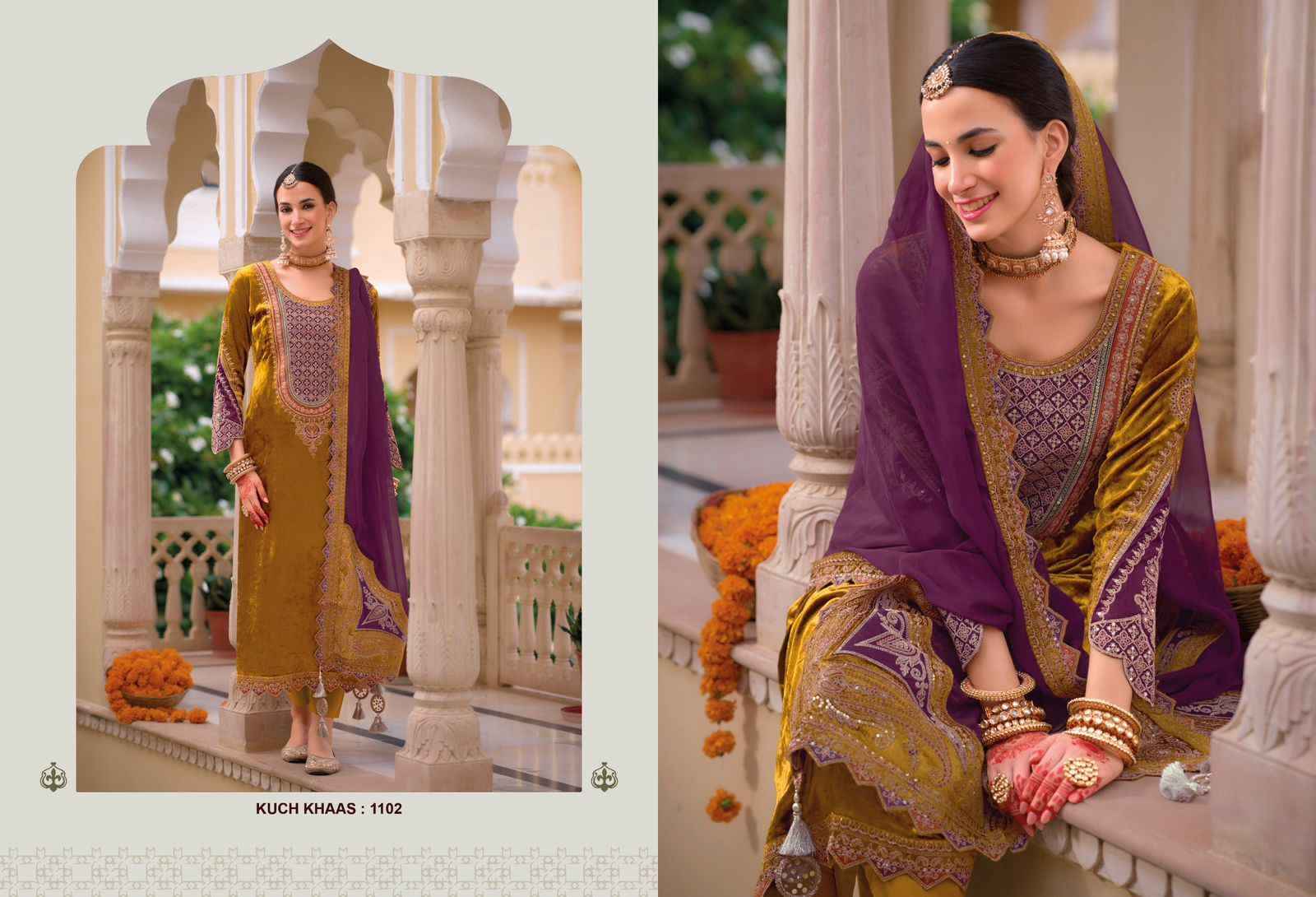 Ibiza Lifestyle Kuch Khaas Vol-11 Velvet Dress Material (7 pcs Catalogue)