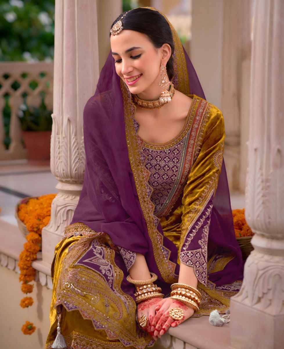 Ibiza Lifestyle Kuch Khaas Vol-11 Velvet Dress Material (7 pcs Catalogue)