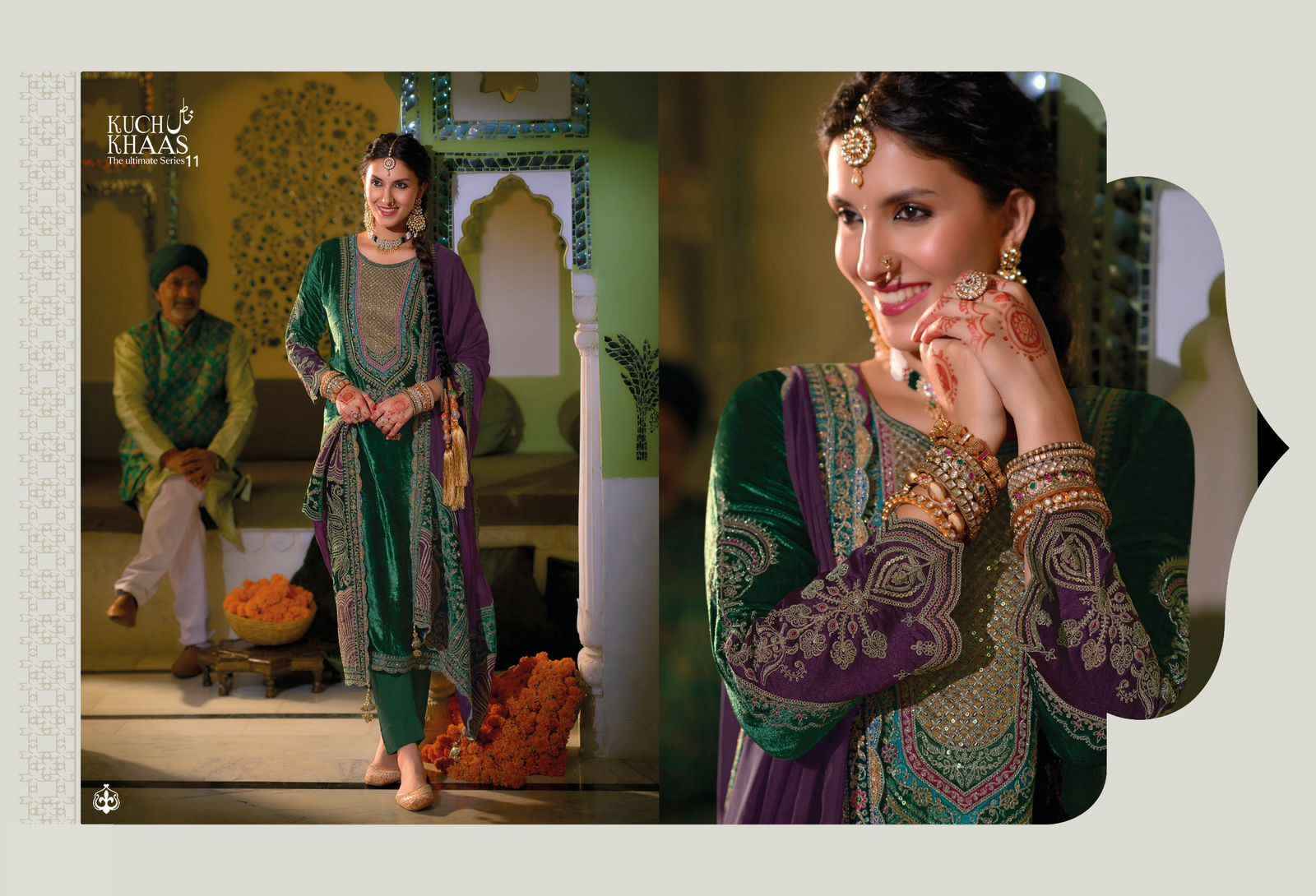 Ibiza Lifestyle Kuch Khaas Vol-11 Velvet Dress Material (7 pcs Catalogue)