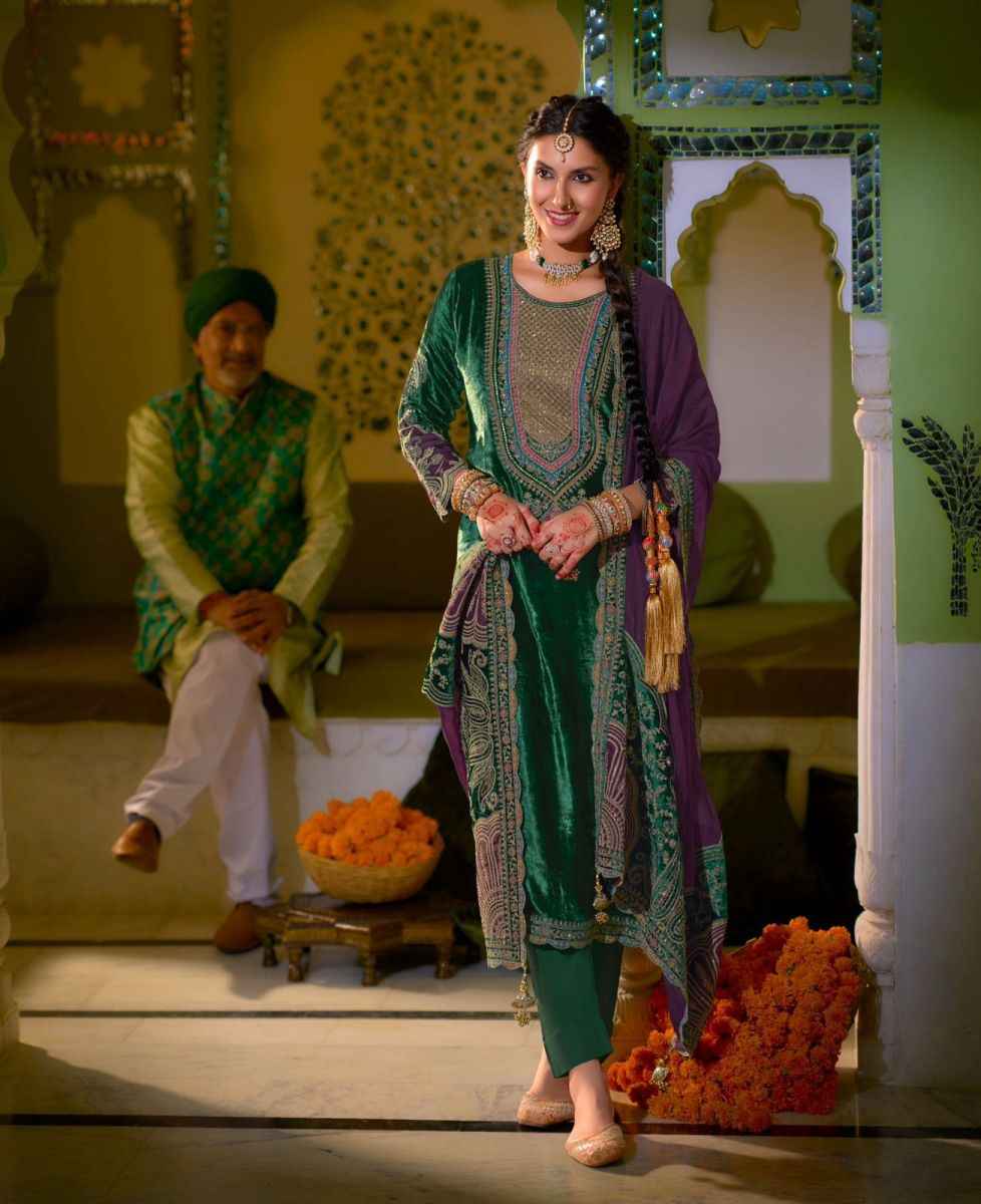 Ibiza Lifestyle Kuch Khaas Vol-11 Velvet Dress Material (7 pcs Catalogue)