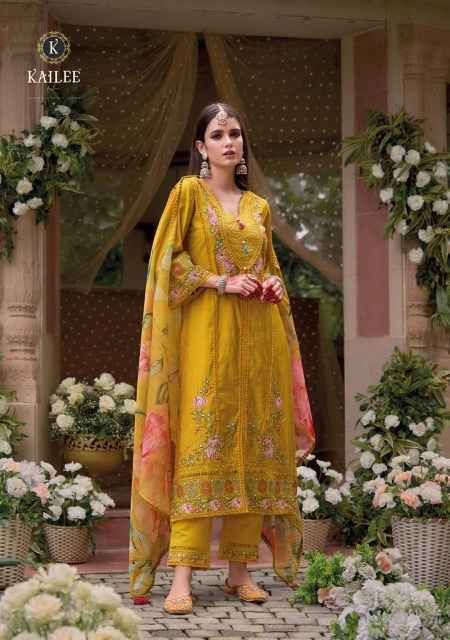 Kailee Fashion Jahan Viscose Simmer Silk Readymade Suit (6 pcs Catalogue)