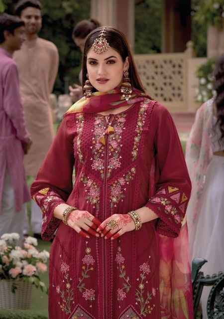 Kailee Fashion Jahan Viscose Simmer Silk Readymade Suit (6 pcs Catalogue)