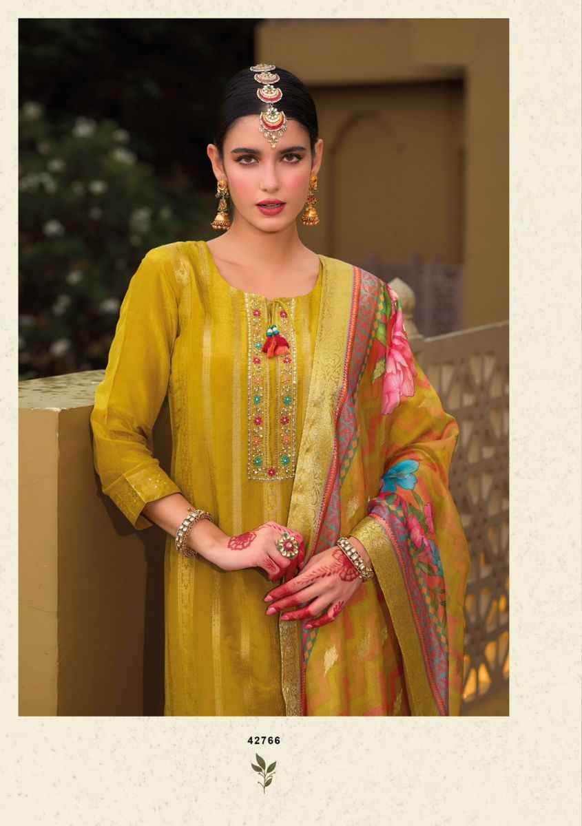 Kailee Fashion Pearl Viscose Simmer Silk Readymade Suit (6 pcs Catalogue)