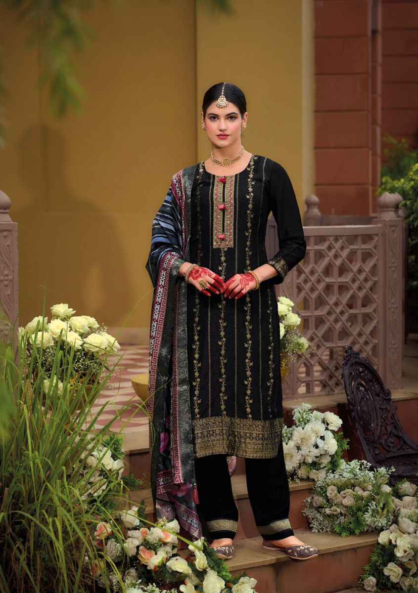 Kailee Fashion Pearl Viscose Simmer Silk Readymade Suit (6 pcs Catalogue)