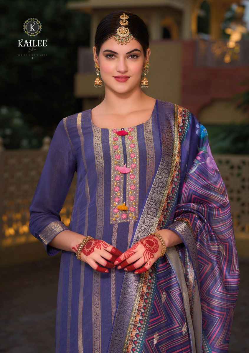 Kailee Fashion Pearl Viscose Simmer Silk Readymade Suit (6 pcs Catalogue)