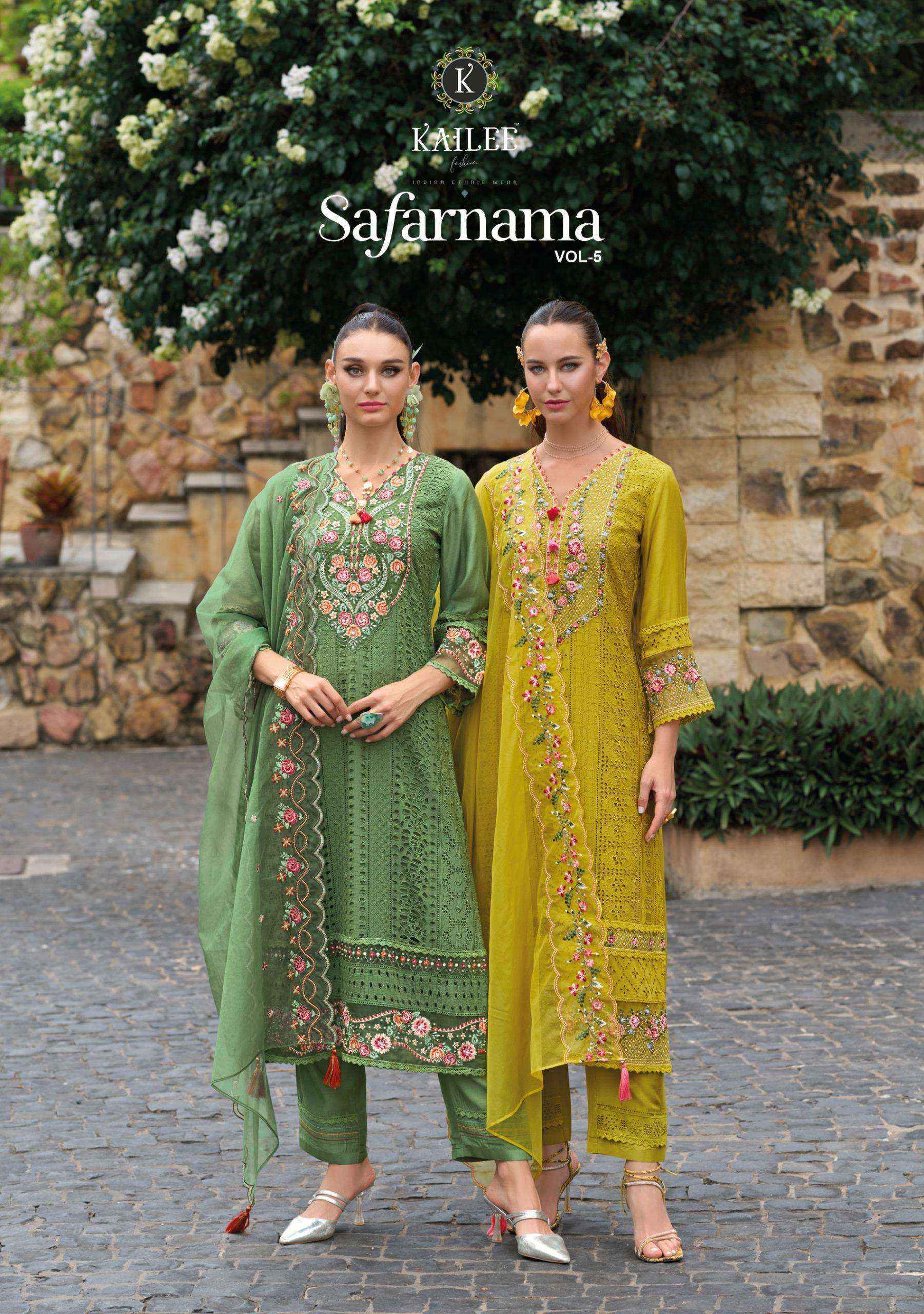 Kailee Fashion Safarnama Vol-5 Viscouse Readymade Suit (6 pcs Catalogue)