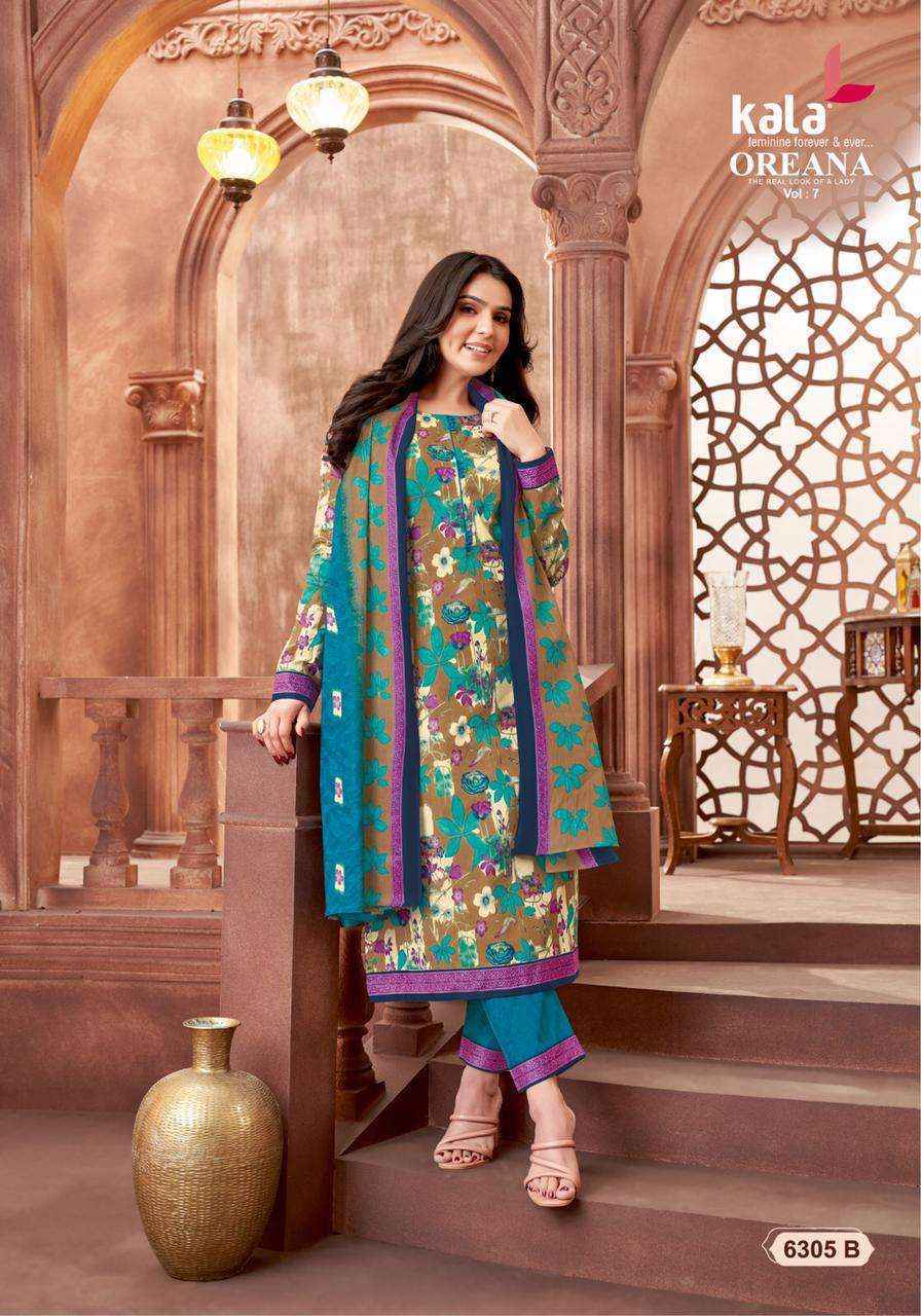 Kala Oreana Vol-7 Cotton Dress Material (12 pcs Catalogue)