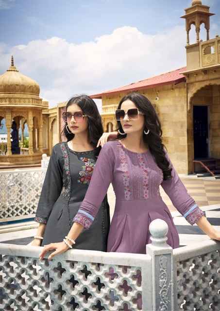 Karissa Celina Viscose Kurti With Bottom (6 pcs Catalogue)