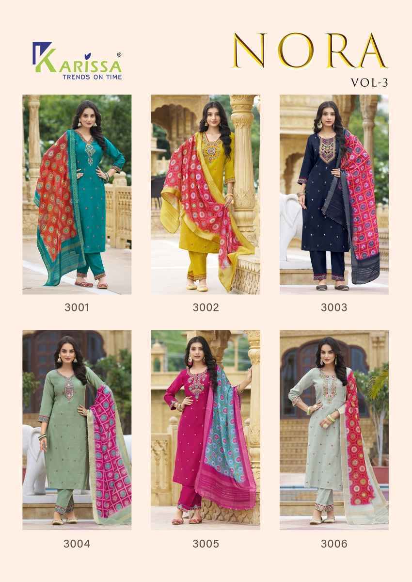 Karissa Nora Vol-3 Viscose Readymade Suit (6 pcs Catalogue)