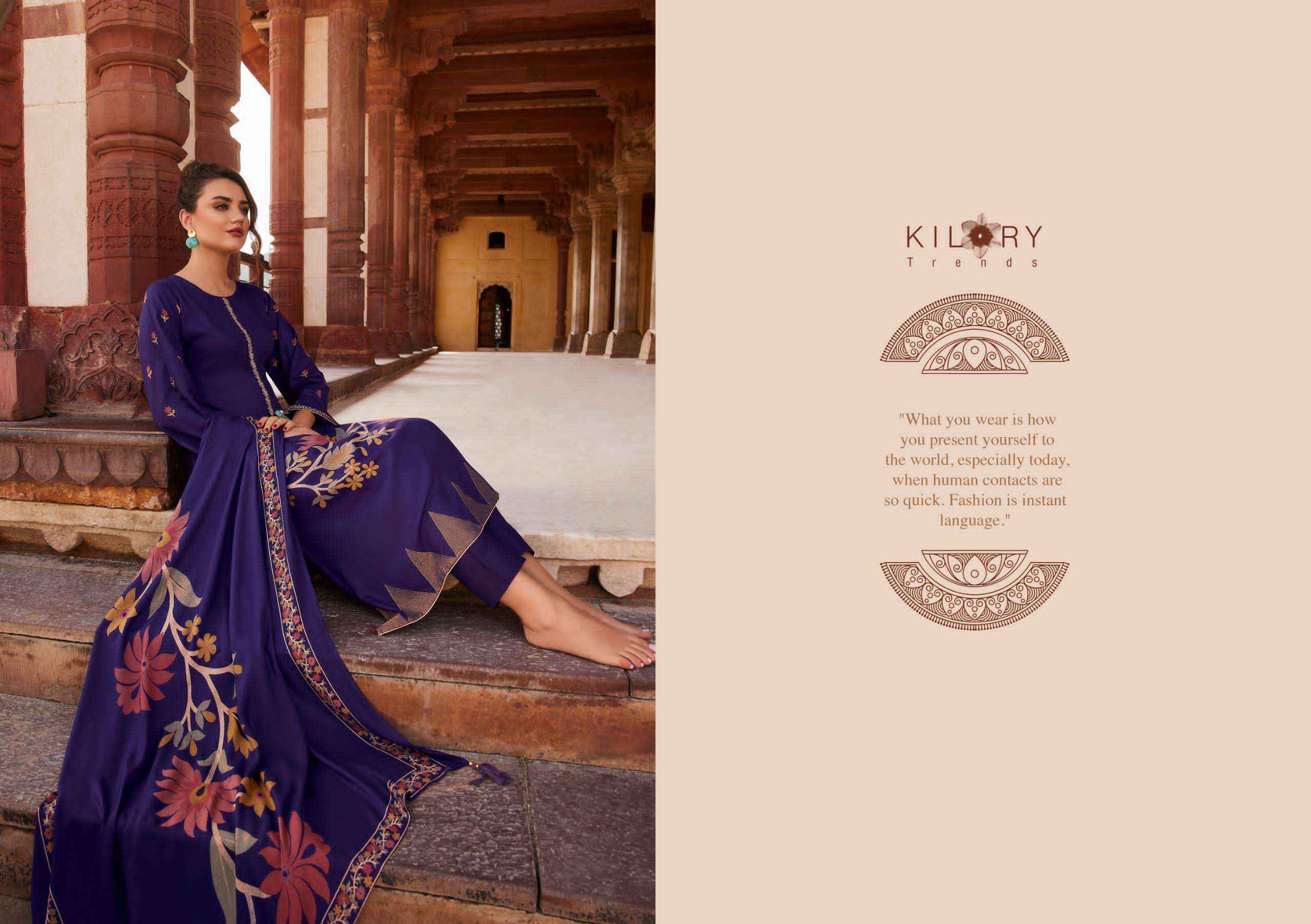 kilory Trends Crystal Pure Viscose pushmina Dres Material (10 pcs Catalogue)