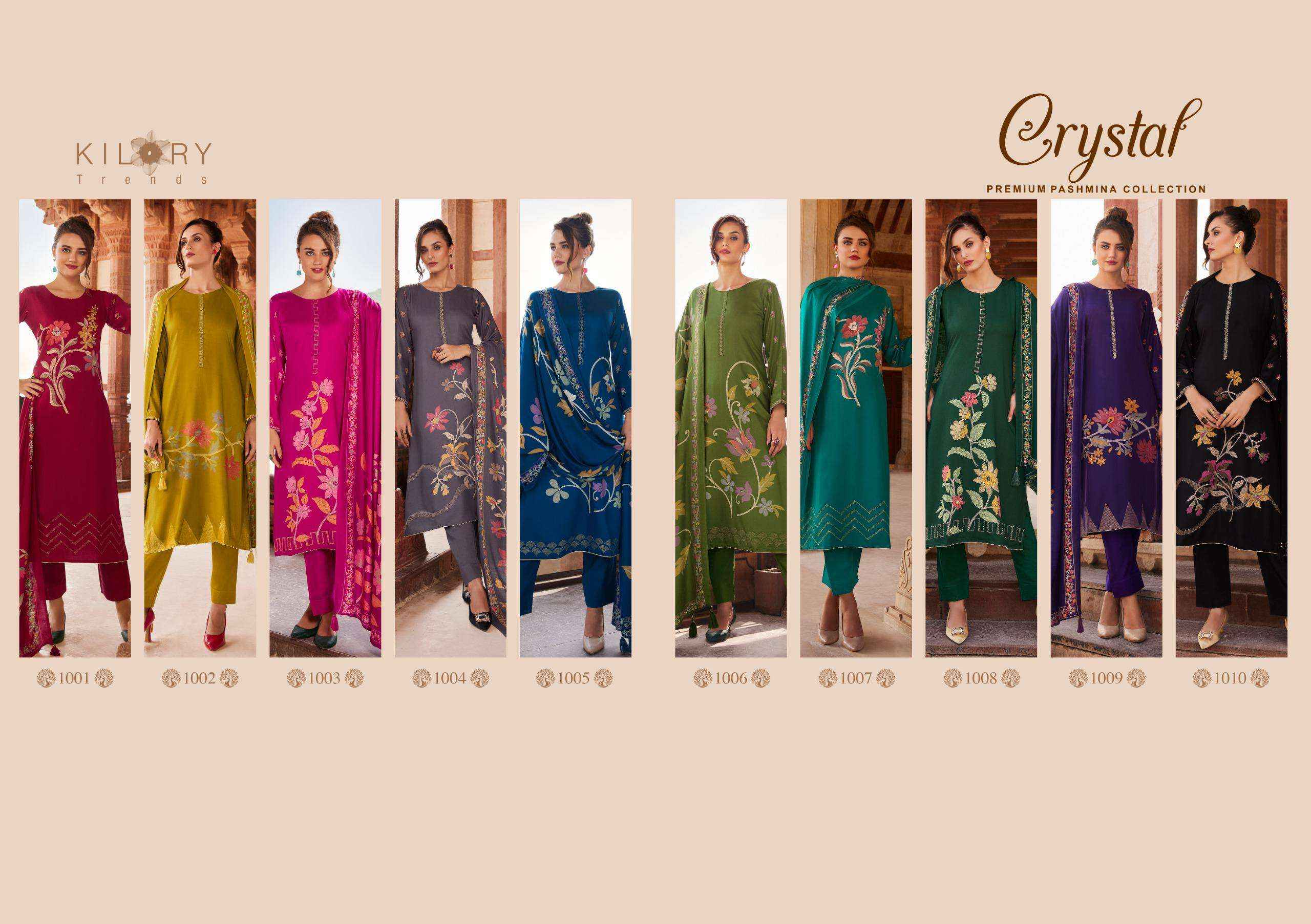 kilory Trends Crystal Pure Viscose pushmina Dres Material (10 pcs Catalogue)