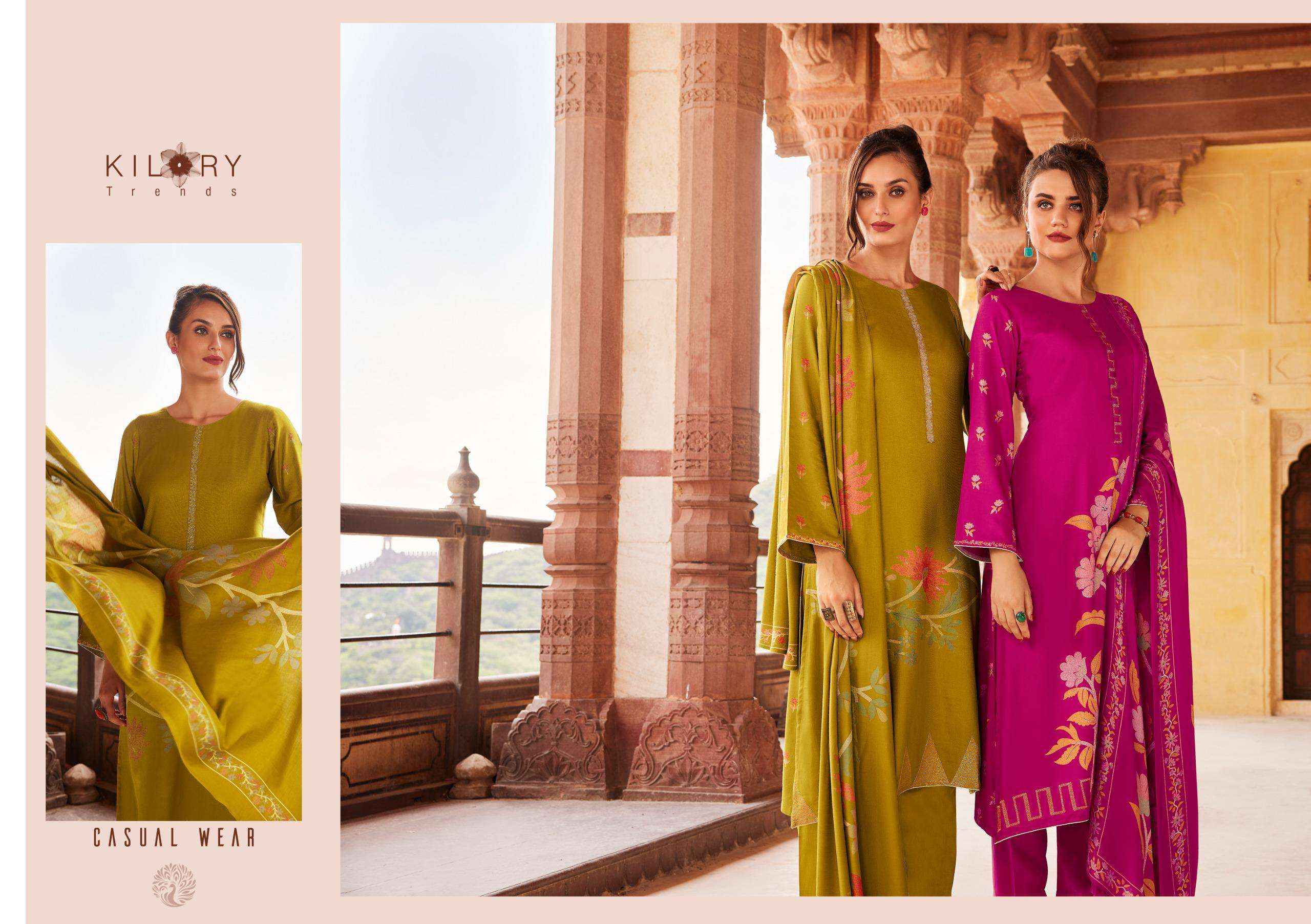 kilory Trends Crystal Pure Viscose pushmina Dres Material (10 pcs Catalogue)